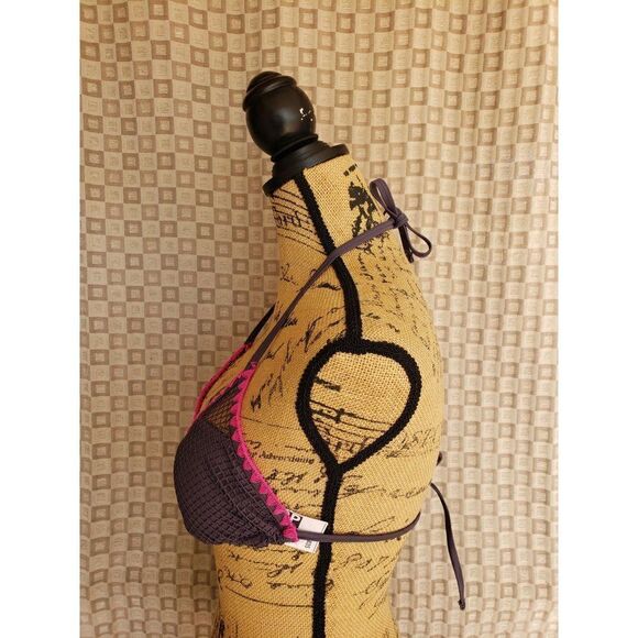 Women's Crochet String Bikini Top Swimwear Bathing Suit Small NWT Clearance - Picture 6 of 8